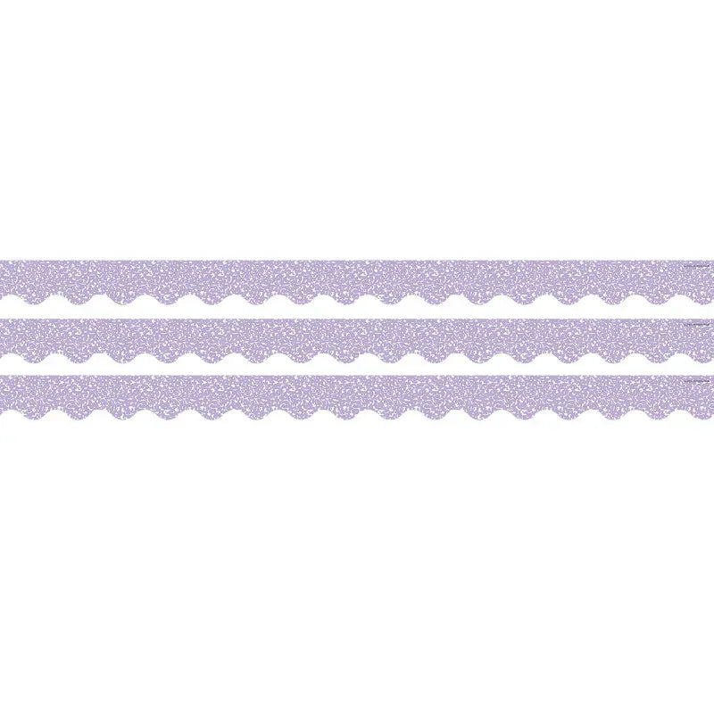 Composition Purple Scalloped Border Trim, 35 Feet Per Pack, 3 Packs