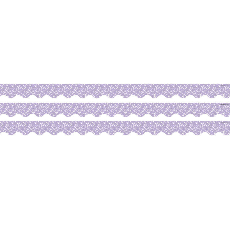 Composition Purple Scalloped Border Trim, 35 Feet Per Pack, 3 Packs