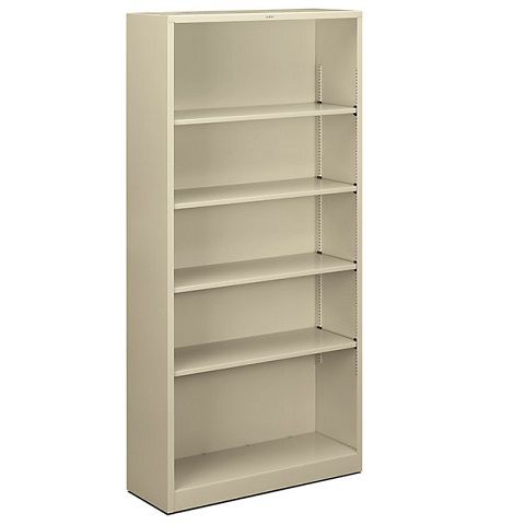 Hon, Brigade 5-Shelf Bookcase 12.63"D x 34.5"W x 71.0"H, putty, HONS72ABC