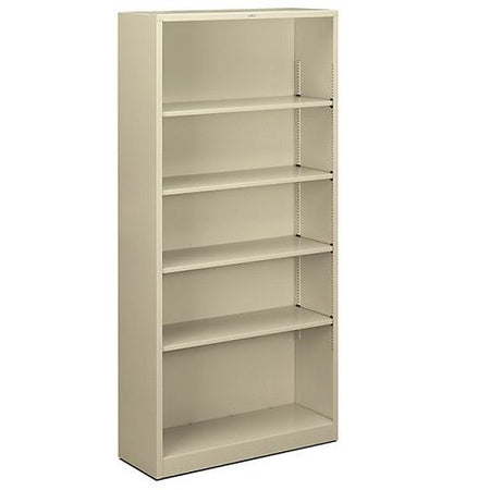 Hon, Brigade 5-Shelf Bookcase 12.63"D x 34.5"W x 71.0"H, putty, HONS72ABC