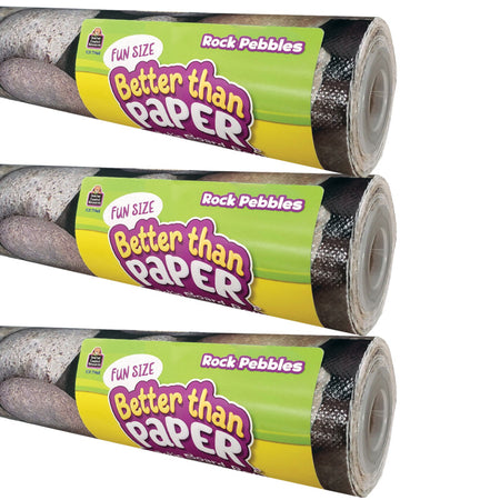 Fun Size Better Than Paper&reg; Bulletin Board Roll, 18" x 12', Rock Pebbles, Pack of 3