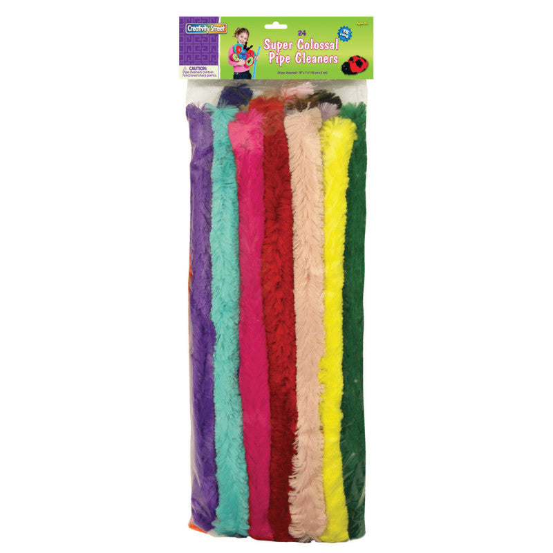 Super Colossal Stems, Assorted Colors, 18" x 1", 24 Pieces