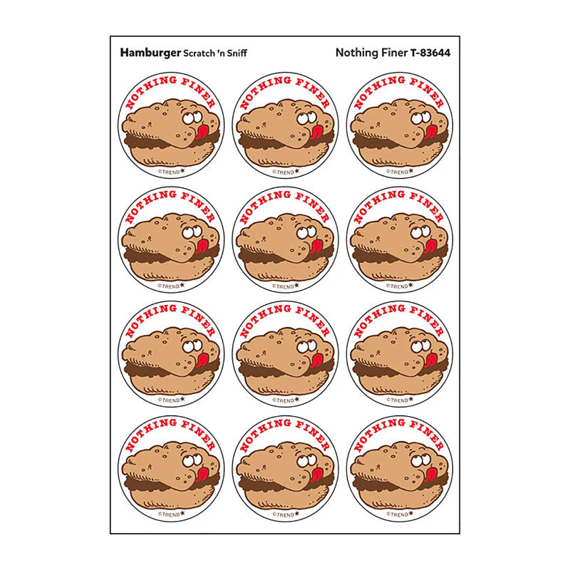 Nothing Finer/Hamburger scent Retro Scratch 'n Sniff Stinky Stickers&reg;, 24 ct.