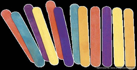 Jumbo Colored Wood Craft Sticks - 6" x 3/4" - 100/pkg