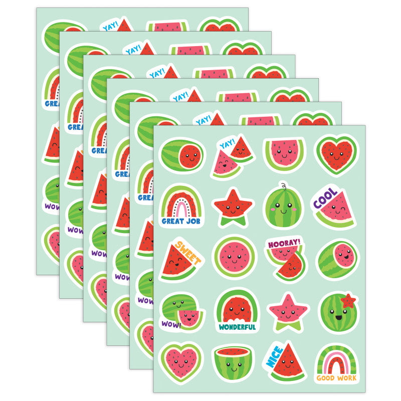 Watermelon Smelly Stickers, 120 Per Pack, 6 Packs