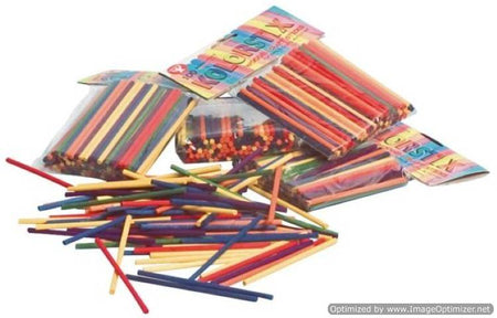 Hygloss 100-Piece Kolorstix Round Colored Craft Sticks, 4-Inch