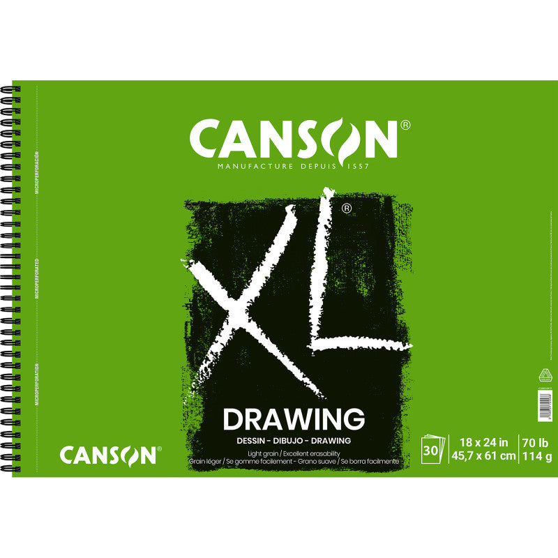XL Series Drawing Pad, Side Wire Binding, 30 Sheet, 18x24 inch, 1 Count