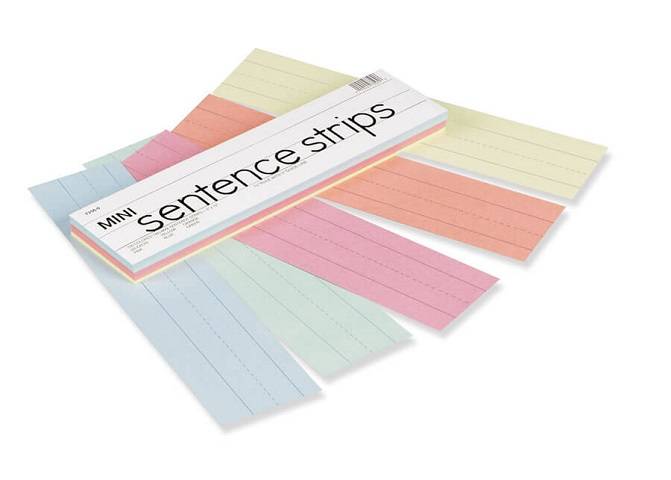 PACON MINI SENTENCE STRIPS 3" X 12" ASSORTED COLORS 100 STRIPS