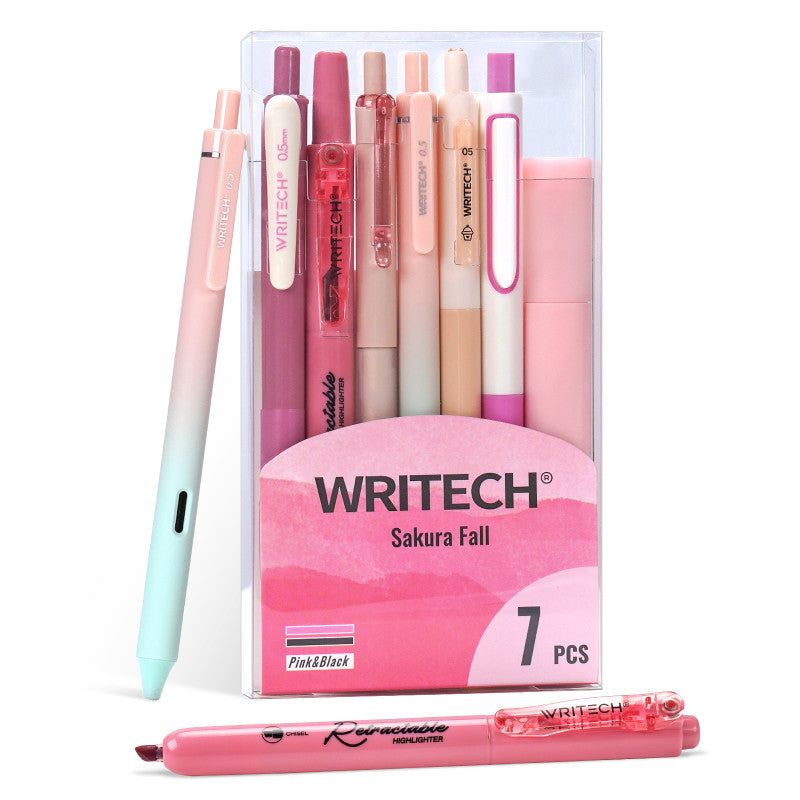 Color Coded Journaling Kit, Sakura Fall Pink Palette, 7 Pieces