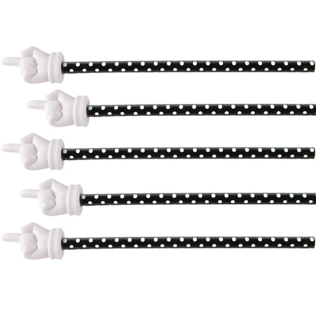 Black Polka Dots Hand Pointer, Pack of 5