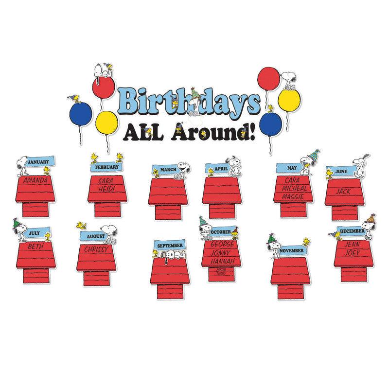 PeanutsÂ® Birthday Mini Bulletin Board Set, 46 Pieces