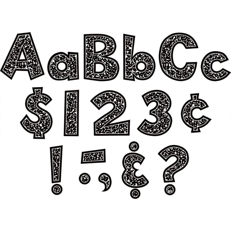Composition 4" Fun Font Letters Combo Pack, 162 Pieces