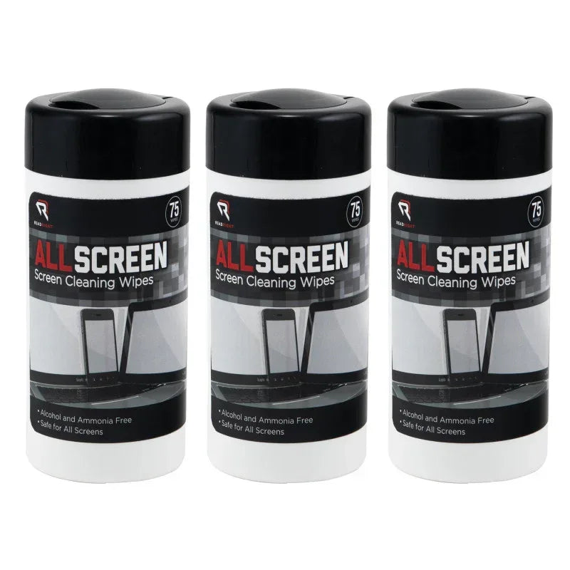 AllScreen Screen Cleaning Wipes, 75 Per Tub, 3 Tubs