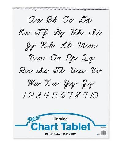 Chart Tablet, Cursive Cover, Unruled, 24" x 32", 25 Sheets