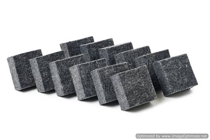 Charles Leonard Multi-Purpose Felt Erasers, 2 x 2 Inches Each, 12 Erasers per Pack, Charcoal (74520)