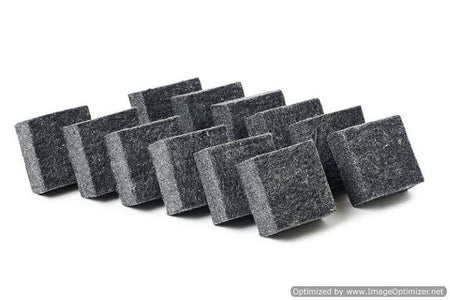 Charles Leonard Multi-Purpose Felt Erasers, 2 x 2 Inches Each, 12 Erasers per Pack, Charcoal (74520)