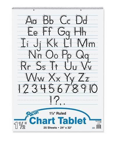 Chart Tablet, Manuscript Cover, 1-1/2" Ruled, 24" x 32", 25 Sheets