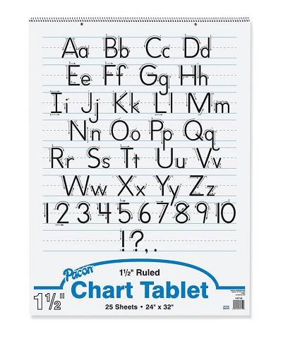 CHART TABLET WHITE 24" X 32" 1-1/2" RULED 25 SHEETS