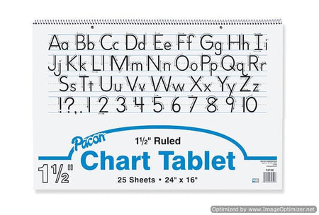 CHART TABLET WHITE 24" X 16" 1-1/2" RULED 25 SHEETS
