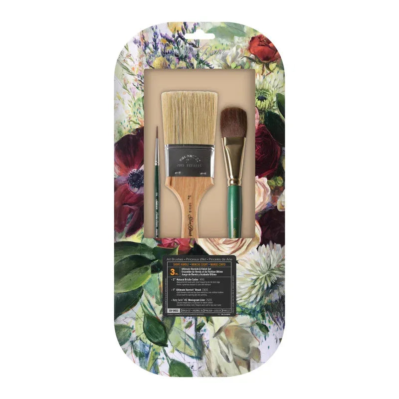 Ultimate Varnish & Finish Brush Set, 3 Brushes
