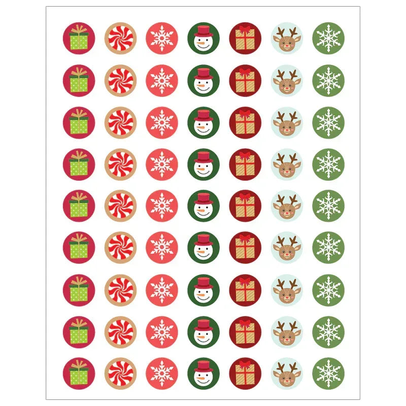Winter Holiday Mini Stickers, Pack of 378