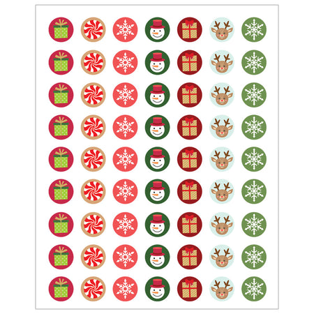 Winter Holiday Mini Stickers, Pack of 378