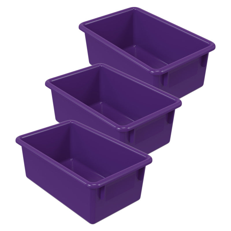 Cubbie Tray, Purple, Pack of 3