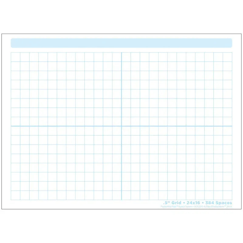 Smart Poly&reg; Single Sided PosterMat Pals&reg; Space Savers, 1/2" Grid Blocks, 468 Blocks, 13" x 9.5"