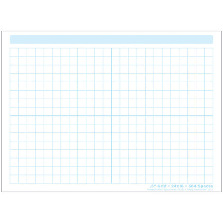 Smart Poly&reg; Single Sided PosterMat Pals&reg; Space Savers, 1/2" Grid Blocks, 468 Blocks, 13" x 9.5"