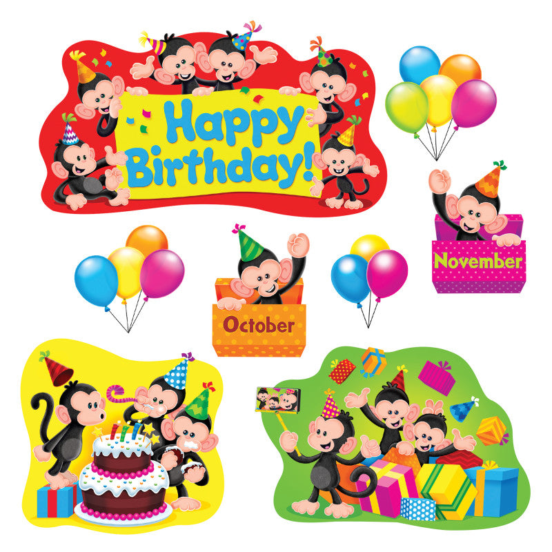 Monkey Mischief&reg; Birthday Bulletin Board Set