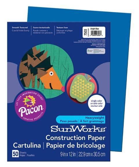 PRANG® Construction Paper 9" x 12" 50 Sheets Per Pack Medium Weight