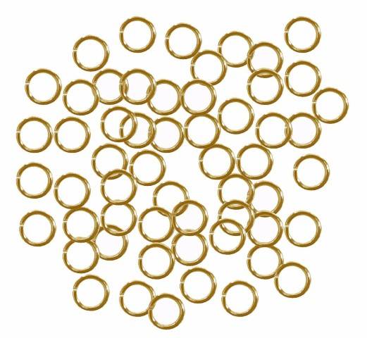 Jump Rings, 7mm, Gold - 144/pkg