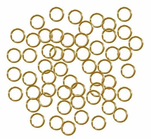 Jump Rings, 7mm, Gold - 144/pkg