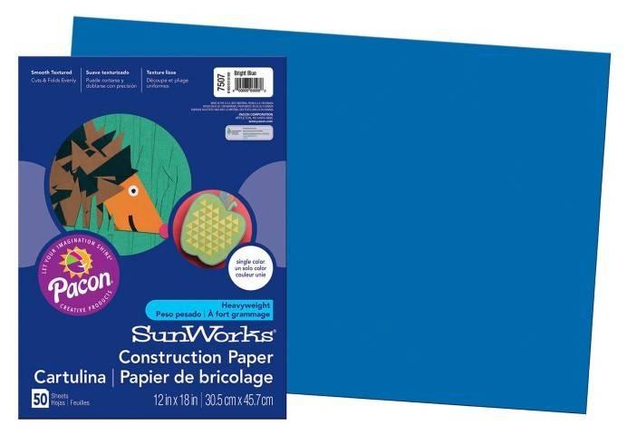 Pacon Construction Paper 12" x 18" 50 Sheets Per Pack