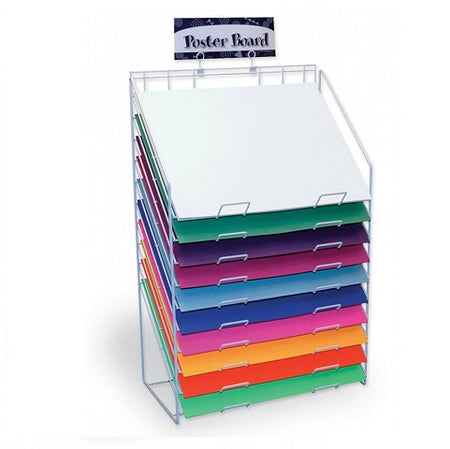 PACON® 10 SLOT POSTER BOARD RACK 18" X 30" X 48"