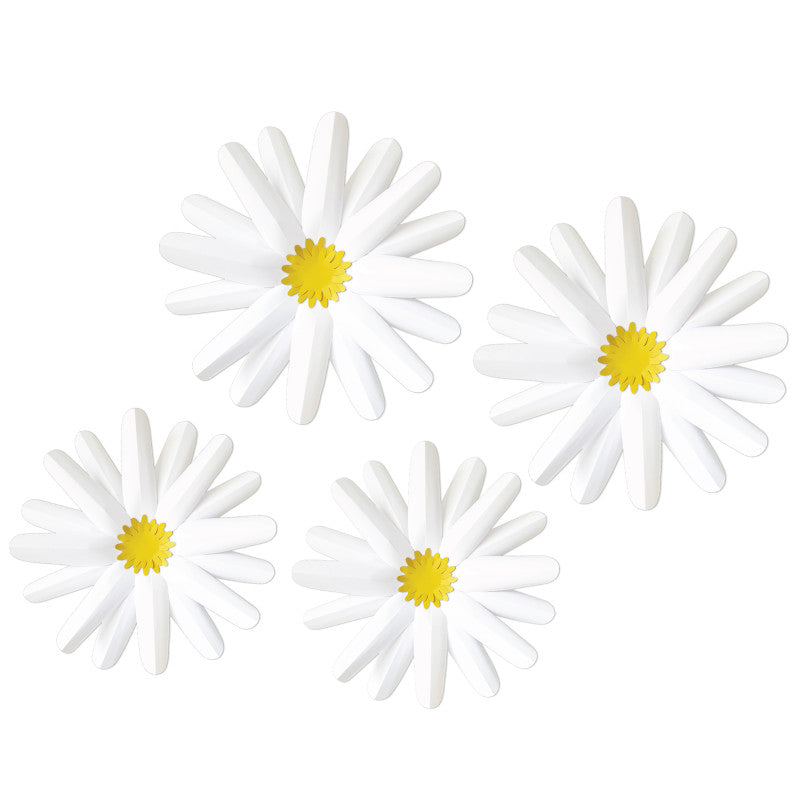 Happily Ever Elementary Retro Remix Daisies Dimensional Accents, Pack of 4