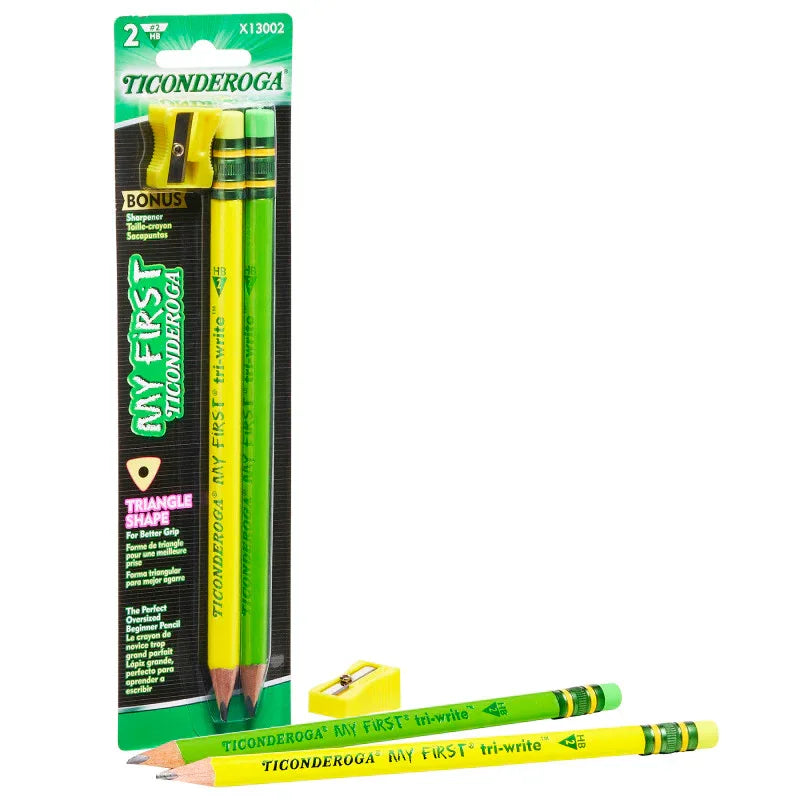 My First&reg; Tri-Write&trade; Wood-Cased Pencils, Neon Assorted, 2 Count