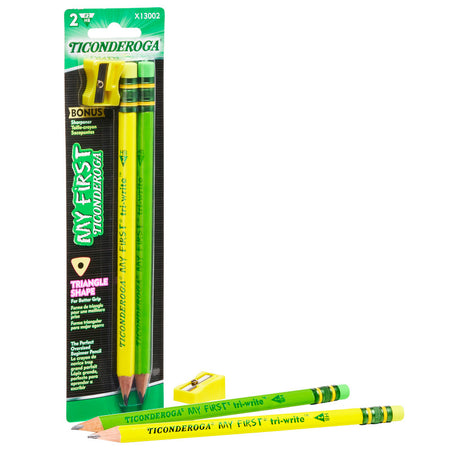 My First&reg; Tri-Write&trade; Wood-Cased Pencils, Neon Assorted, 2 Count