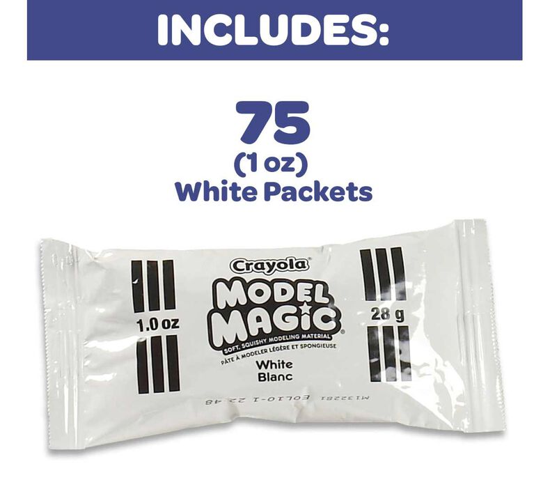 Crayola® Model Magic® Classpack White, 75 Count 1oz packs (BIN23-6001)