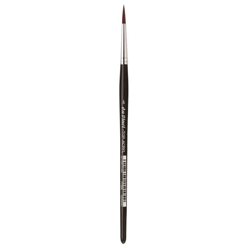 TOP-ACRYL Red-Brown Brush, Synthetic, Acrylic & Oil, Round, Series 7785K, Size 4
