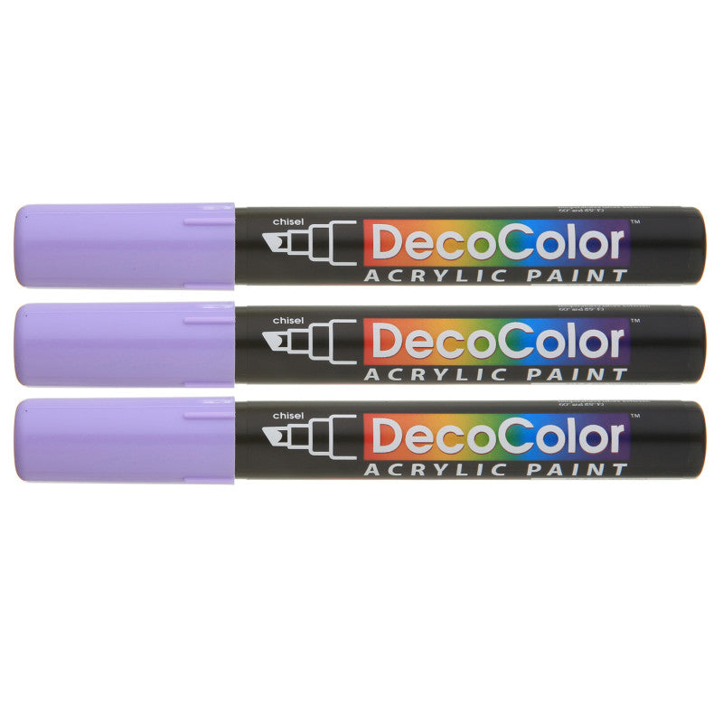 DecoColorÂ® Acrylic Paint Marker, 315-S, Chisel Tip, Wisteria #62, Set of 3