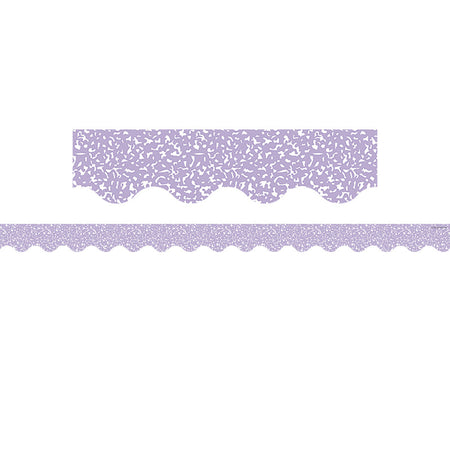 Composition Purple Scalloped Border Trim, 35 Feet