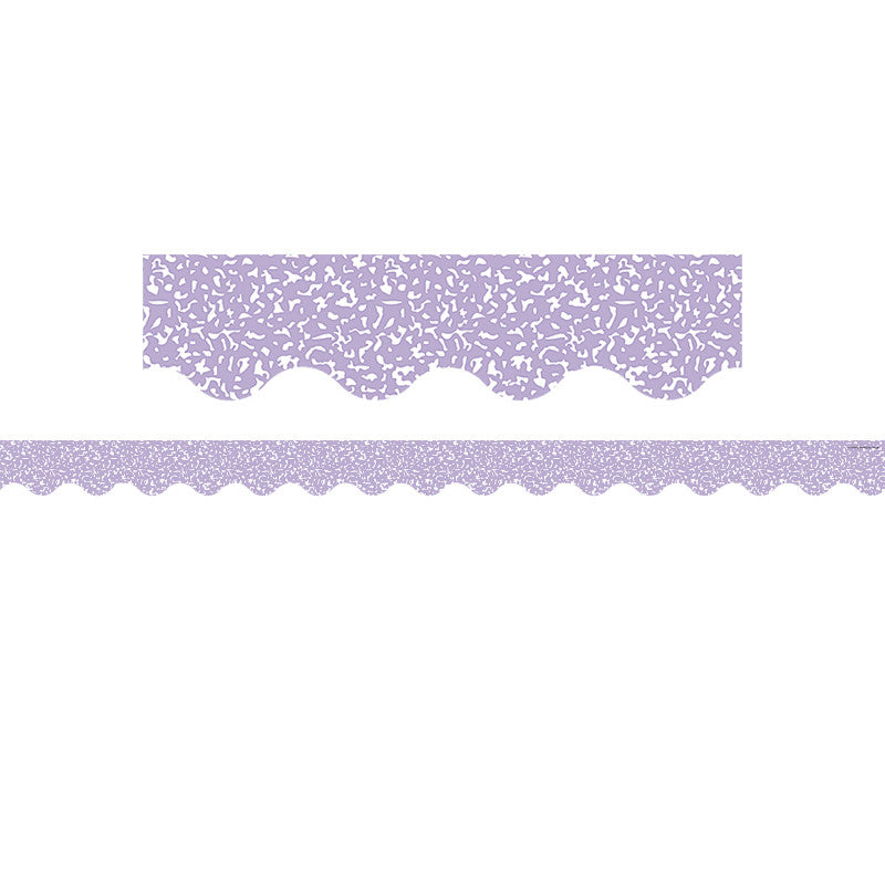 Composition Purple Scalloped Border Trim, 35 Feet