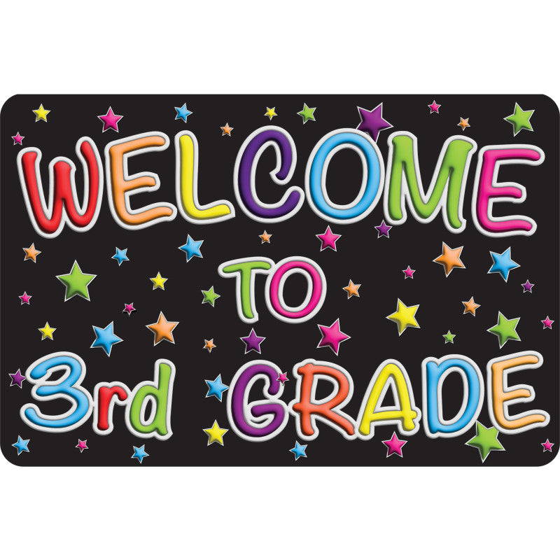 The Original Fun Matâ¢, Welcome Mat, 15.5x23.5 in, Welcome to 3rd Grade