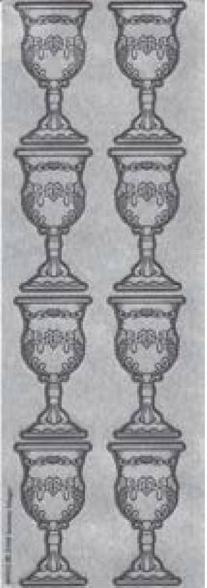 Kiddish Cup Jumbo Judaic Stickers 2" , 25 Sheets