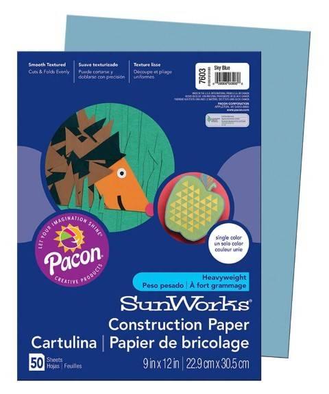 PRANG® Construction Paper 9" x 12" 50 Sheets Per Pack Medium Weight