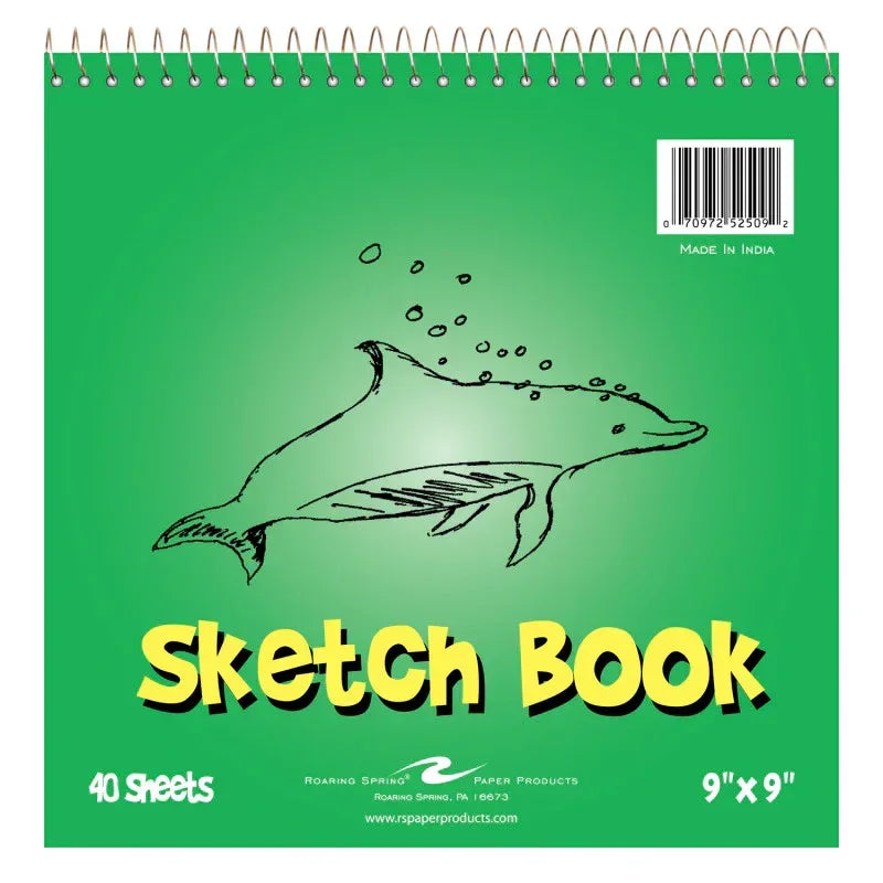 Kid's Sketch Book, 9" x 9", 40 Sheets