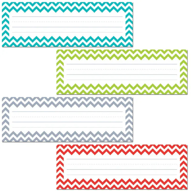 Chevron Solids Name Plates, 36 Per Pack