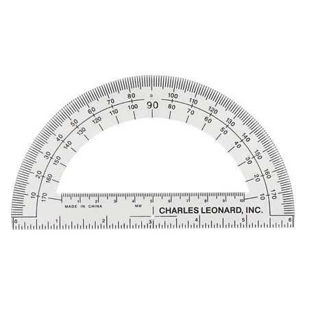6" Clear Plastic Protractor