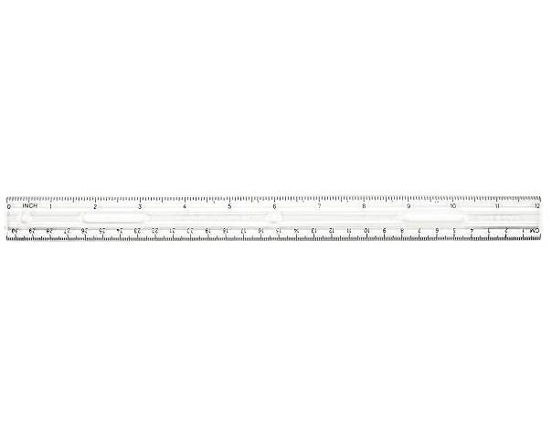 Plastic Ruler, 12 Inches, Clear